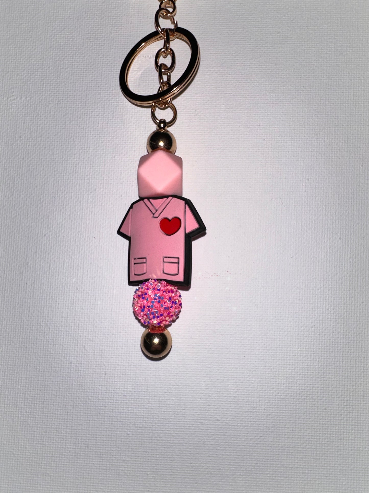 Pink Scrub Top Keychain