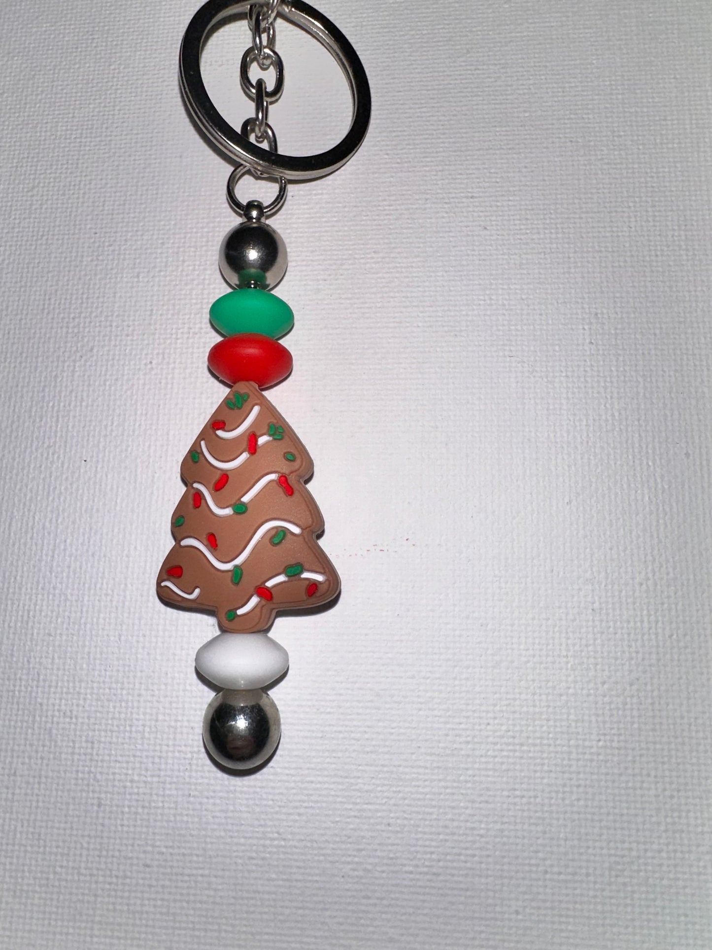 Brown Christmas Tree Keychain