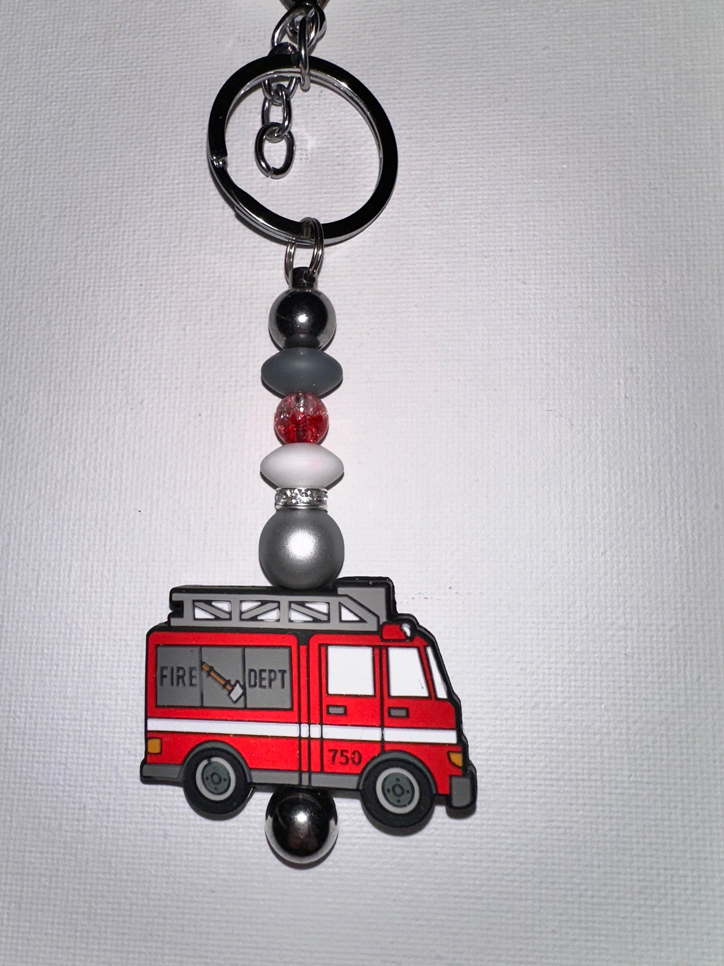 Fire Truck Keychain