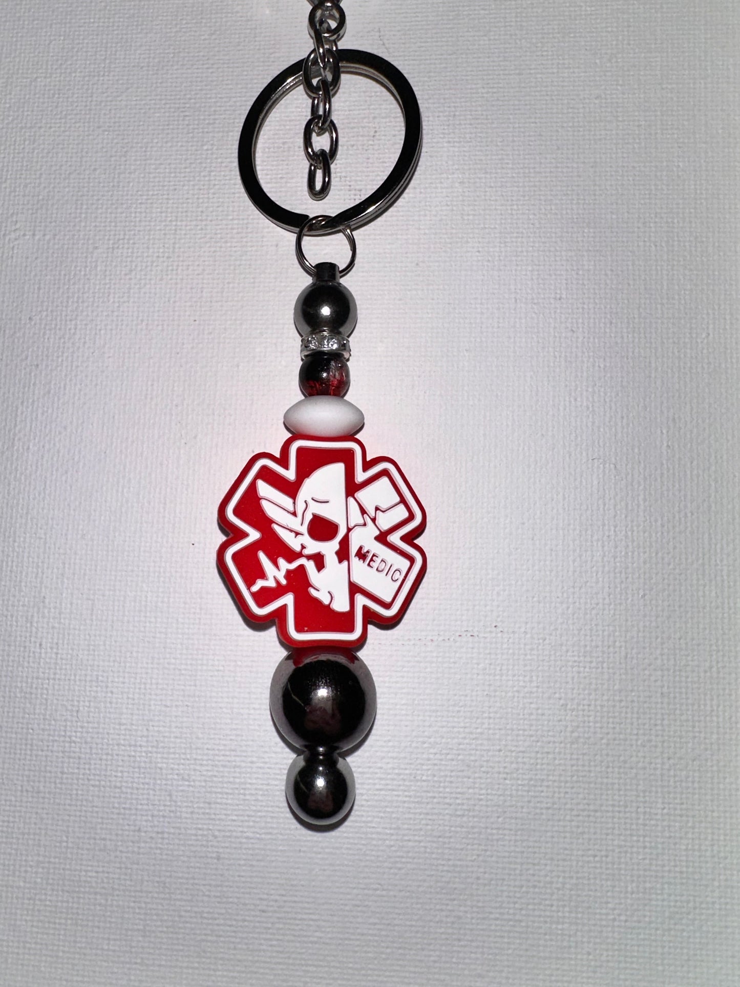 EMS Medic Skull Keychain